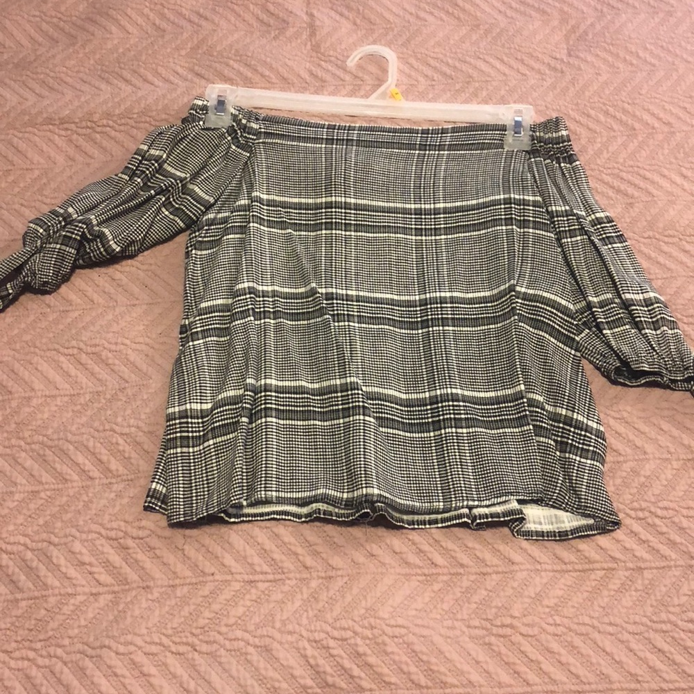 Off the shoulder top from buckle